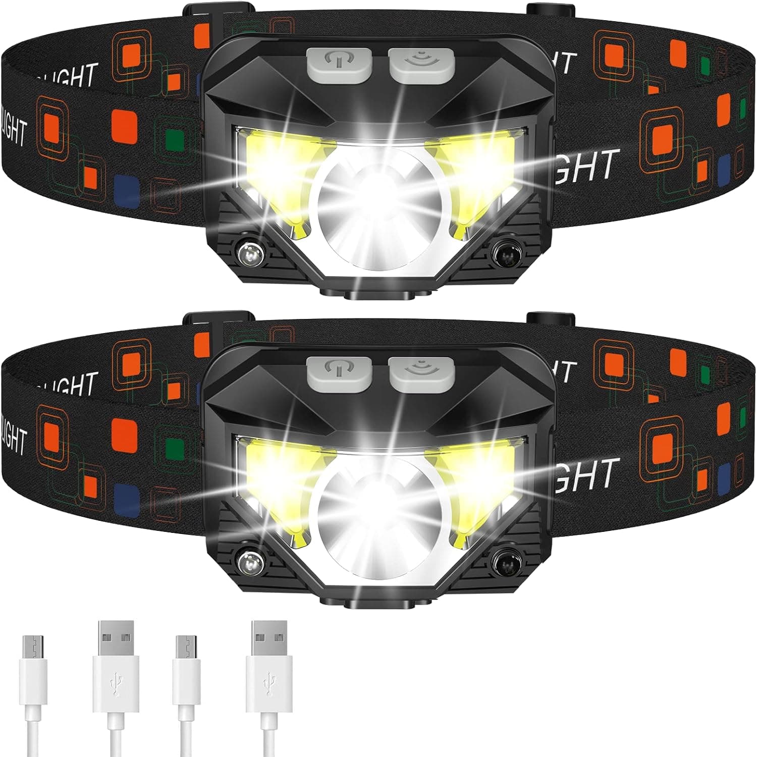 LHKNL rechargeable headlamp — product photo